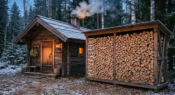 Укладка дров в Архангельске, улица Садовая, 5